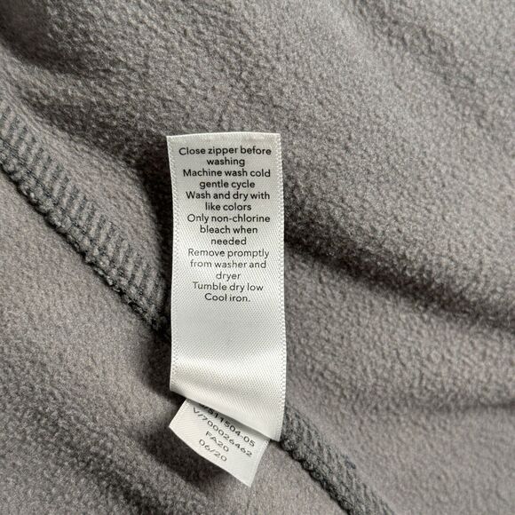 Athleta Sweatshirt Womens Large Gray Heather Libra Triumph Printed Hoodie Casual - Picture 10 of 11